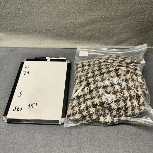 Madewell Sweater Womens Small Cowl Neck Merino Wool Alpaca Blend Houndstooth - Picture 8 of 8